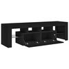 vidaXL TV-Schrank mit LED-Beleuchtung Schwarz 140x36,5x40 cm
