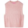 vidaXL Kinder-Pulloverweste Gestrickt Hellrosa 104