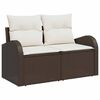 vidaXL Garten-Sofa-Set Braun 55 x 55 x 37 cm Poly-Rattan
