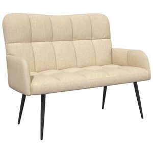 vidaXL 2-Sitzer Sofa Creme 115 x 61 x 87 cm Stoff