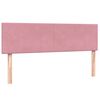 vidaXL Boxspringbett mit Matratze Rosa 140x210 cm Samt