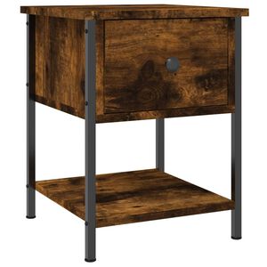 vidaXL Nachttisch R&auml;uchereiche 34x35,5x45 cm Holzwerkstoff