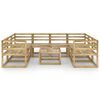 vidaXL 9-tlg. Garten-Lounge-Set Gr&uuml;n Impr&auml;gniertes Kiefernholz