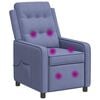 vidaXL Massagesessel mit Liegefunktion Jeans blau 65 x 93 x 102 cm