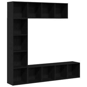 vidaXL B&uuml;cherregal 12 Ebenen 3 stk. 36 x 30 x 143 cm Holzwerkstoff