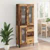 vidaXL Highboard Wandmontiert Altholz 69,5 x 34 x 180 cm Holzwerkstoff