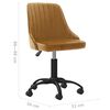 vidaXL Esszimmerst&uuml;hle 4 Stk. Drehbar Braun Samt