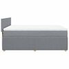 vidaXL Boxspringbett mit Matratze Hellgrau 140x190 cm Stoff
