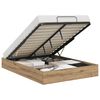 vidaXL Ottoman Bettgestell Artisan-Eiche 120 x 190 cm Holzwerkstoff
