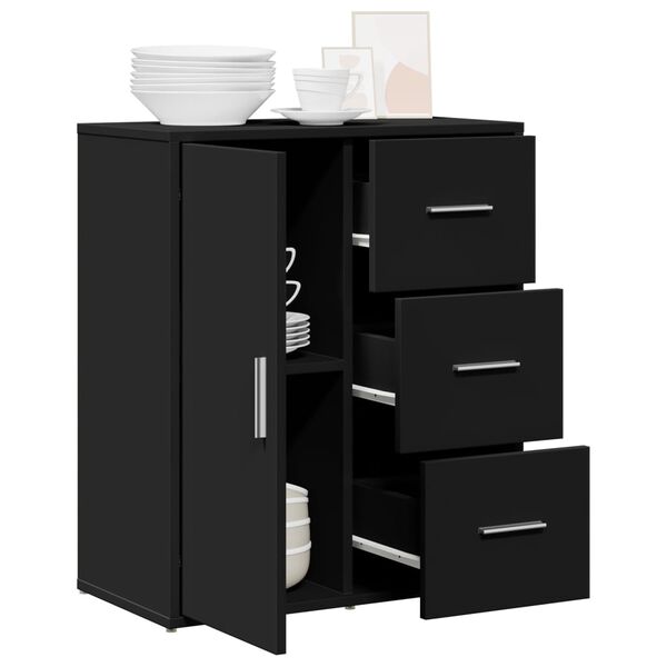 vidaXL Sideboard Schwarz 60x31x70 cm Holzwerkstoff