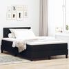 vidaXL Boxspringbett mit Matratze mit LED Schwarz 120 x 200 cm Stoff