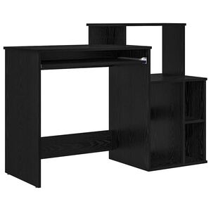 vidaXL Schreibtisch Schwarz Eichen-Optik 120,5 x 44 x 88,5 cm