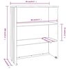 vidaXL Highboard-Oberteil HAMAR Weiß 85x35x100 cm Massivholz