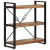 vidaXL B&uuml;cherregal 3 F&auml;cher 77x30x80cm Recyceltes Massivholz und Eisen