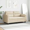 vidaXL 2-Sitzer-Sofa Creme 140 cm Mikrofasergewebe