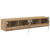 vidaXL TV-Wandschrank Wandmontiert 2 pcs Artisan-Eiche 80 x 35 x 31 cm