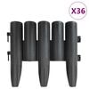 vidaXL Rasenkanten 36 Stk. Anthrazit 10 m PP
