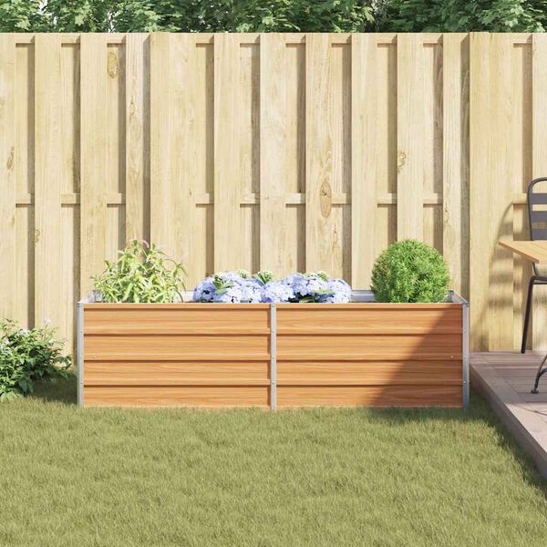 vidaXL Garten-Hochbeet 160x40x45 cm Verzinkter Stahl Silber