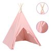 vidaXL Kinder Tipi-Zelt mit Tasche Pfirsichhaut Rosa 120x120x150 cm