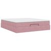 vidaXL Ottoman-Bett mit Matratze Rosa 160x200 cm Samt