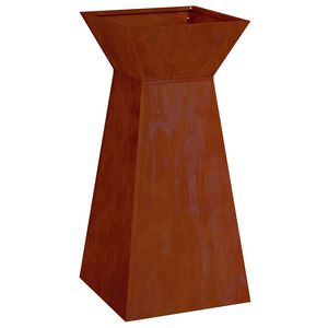vidaXL S&auml;ulen Pflanzer Rostoptik 35 x 35 x 73 cm Wetterfeststahl