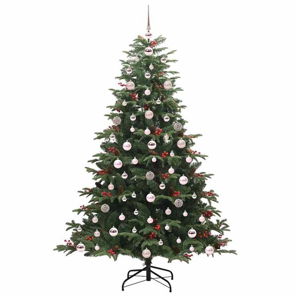 vidaXL K&uuml;nstlicher Weihnachtsbaum mit 300 LEDs mit St&auml;nder Gr&uuml;n 180 cm