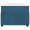 vidaXL Bettrahmen mit Matratze Blau 80 x 200 cm Stoff