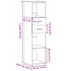 vidaXL Highboard Weiß 30x42,5x124 cm Holzwerkstoff