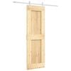 vidaXL Schiebet&uuml;r Nat&uuml;rlich und Wei&szlig; 70 x 210 cm Massivkiefer