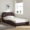 vidaXL Bett mit Matratze "Hvar" Dunkelbraun 100x200 cm Stoff