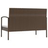 vidaXL 8-tlg. Garten-Lounge-Set mit Auflagen Poly Rattan Braun