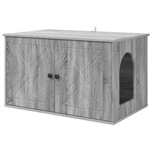 vidaXL Katzenhaus Sonoma-Grau 85 x 55 x 50,5 cm Holzwerkstoff