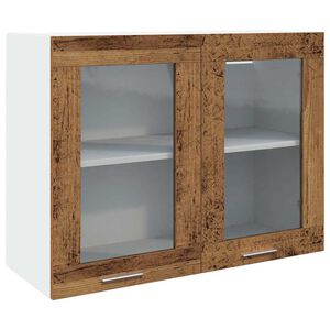 vidaXL H&auml;ngeglasschrank Lyon Altholz-Optik 80x31x60 cm Holzwerkstoff