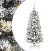 vidaXL K&uuml;nstlicher klappbarer Weihnachtsbaum Gr&uuml;n und Wei&szlig; 120 cm