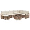 vidaXL Gartensofa-set 9 pcs Beige Poly-Rattan