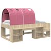 vidaXL Bettgestell mit Tunnel mit Regal 3 Stk. Sonoma Eiche und Pink