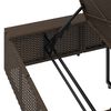 vidaXL Sonnenliege mit schwebender Auflage Braun Poly Rattan