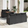 vidaXL Gartensofa-set mit Kissen 6 pcs Schwarz Poly-Rattan