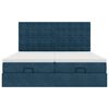 vidaXL Ottoman-Bett mit Matratzen Dunkelblau 160x200 cm Samt