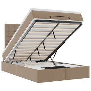 vidaXL Ottoman-Bett mit Matratze & LEDs 120x190cm Kunstleder