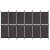 vidaXL 6-tlg. Paravent Braun 300x180 cm Stoff