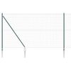 vidaXL Euro-Zaun mit Stacheln 10 x 1,6 m PVC-beschichteter Stahl Gr&uuml;n