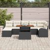 vidaXL Garten-Sofa-Set mit Kissen 8 pcs Schwarz und Creme