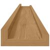 vidaXL Wandregal mit Regal 4 pcs Braun 100 x 9 x 3 cm Holzwerkstoff