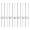 vidaXL Zaunpfosten 11 pcs Silber 40 cm Stahl