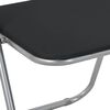 vidaXL Klappstuhl 2 pcs Schwarz und Grau 48 x 43,5 x 81 cm Kunstleder