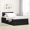 vidaXL Ottoman-Bett mit Matratze & LEDs Schwarz 120x200 cm Stoff