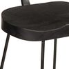 vidaXL Barhocker 2 Stk. Schwarz 49x43x103 cm Mango Massivholz