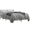vidaXL Bettgestell Grau Sonoma 140x200 cm Holzwerkstoff und Metall