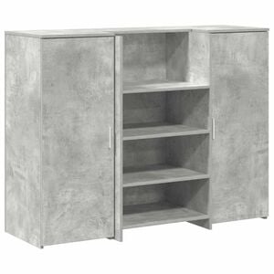 vidaXL Empfangstheke Betongrau 135x50x103,5 cm Holzwerkstoff